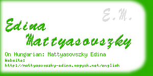 edina mattyasovszky business card